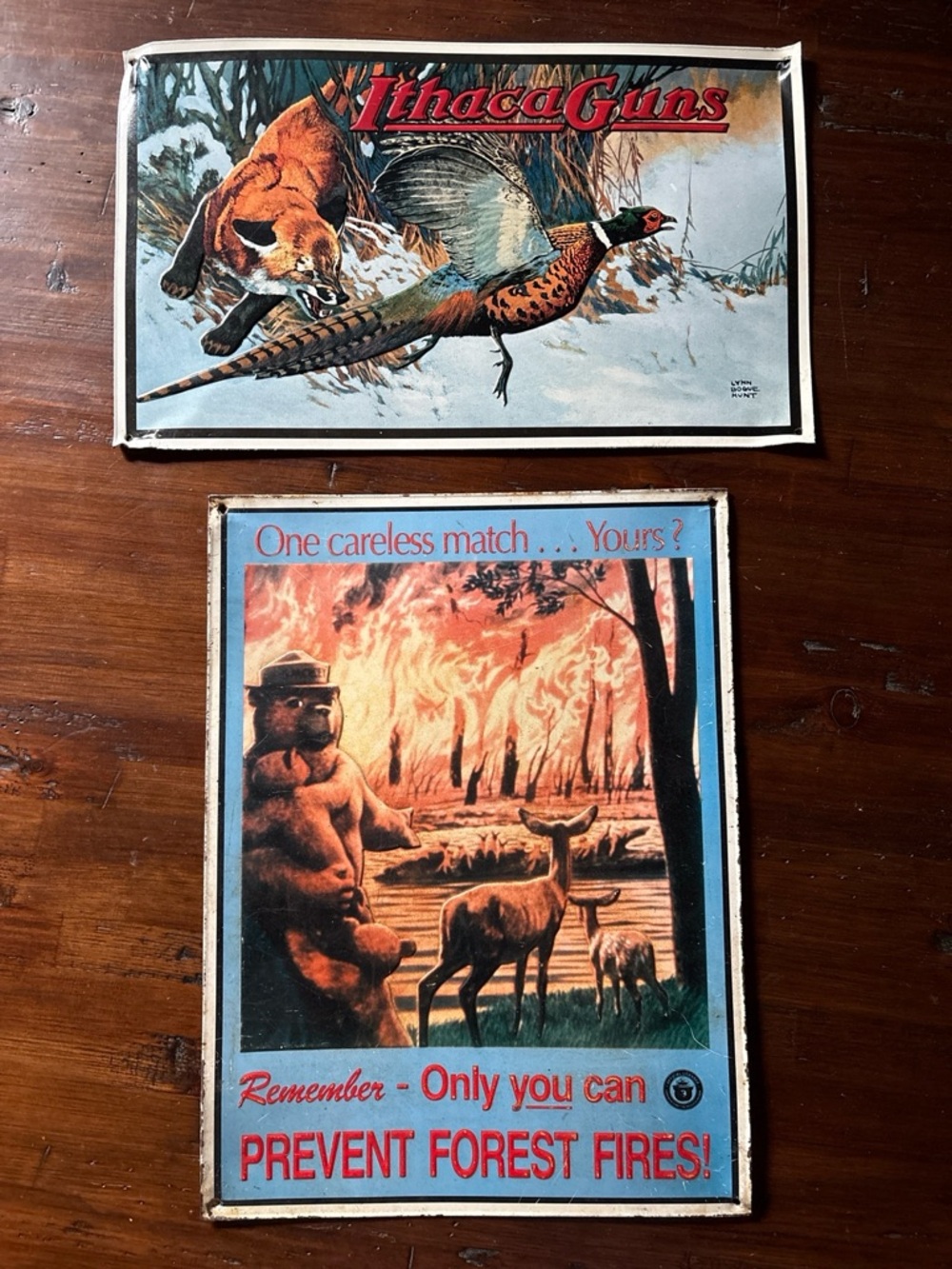 Smokey the Bear, Ithaca Guns and Cabin Signs or Decor